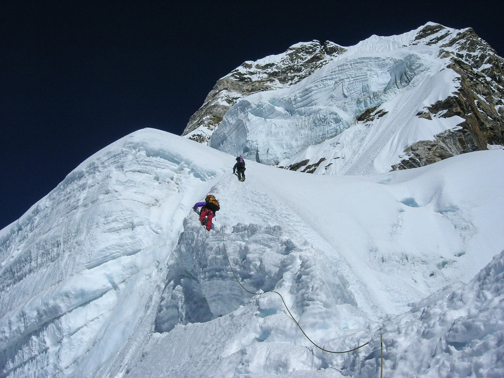 People climbing Ama Dablam via Nepal Tour and Trek's recent expedition in March